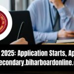 Bihar STET 2025: Application Starts, Apply Online at secondary.biharboardonline.com