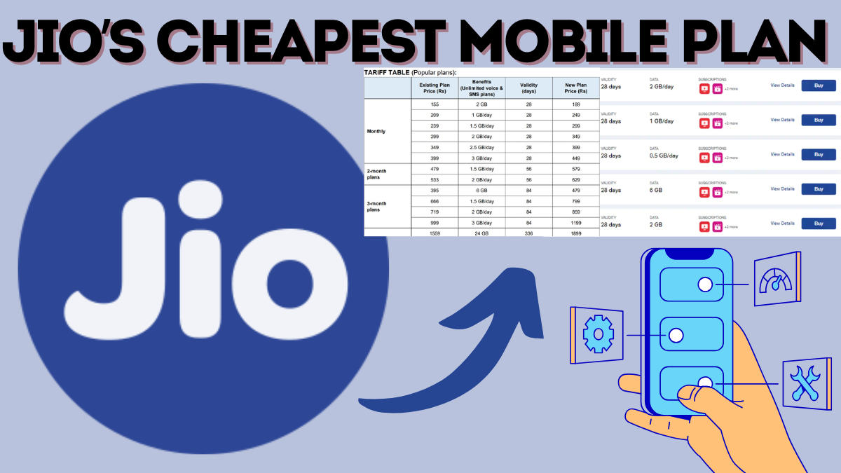Jio’s Cheapest Mobile Plan in 2025 – Full Details & Benefits